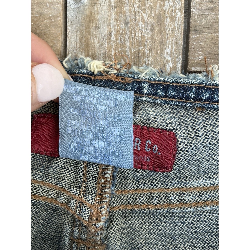 Hollister Y2K Mini Low Rise Skirt Denim Vtg Size 4? Belt Buckle - Picture 7 of 9